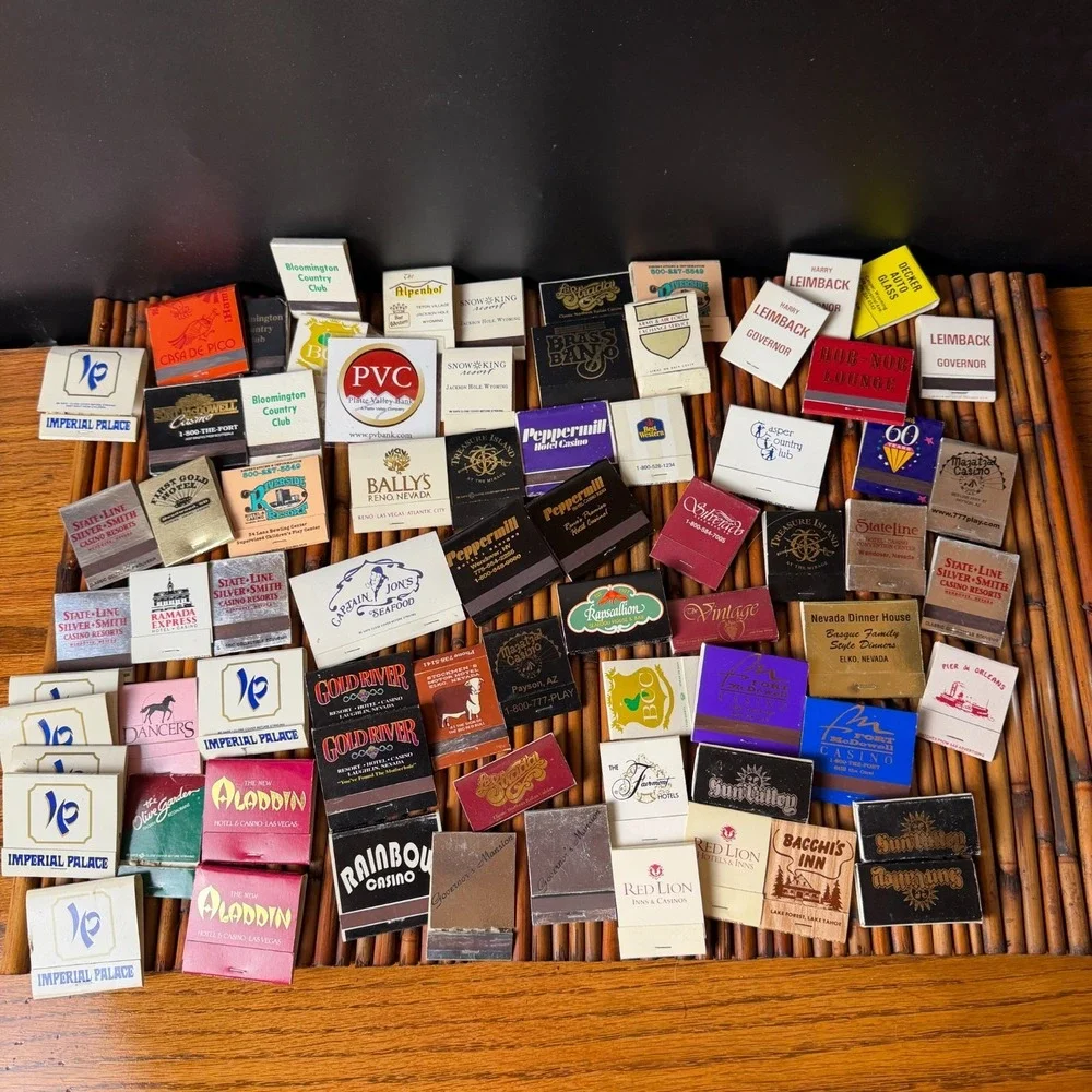 70ish Vintage Casino Hotel Restaurant Matchbooks Nevada Vegas Reno Used & unused